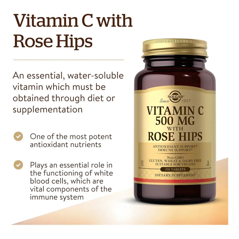 Vitamina Escaramujo 500 250 Tabletas Sabor Sem