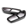 Tailpipe Cover, 2-Piece Car Stainless Steel Black Exhaust Tailpipe End