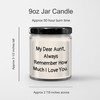 Aunt Gift for Christmas, My Dear Aunt, Vanilla Soy Candle,