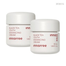 Innisfree 50ml 2 x Innisfree Black Tea Youth Enhancing Cream to moisturize and moisturize tired skin / 이니스프리 지친피부 윤기부여 수분공급 블랙티 유스 인핸싱 크림 50ml 2개