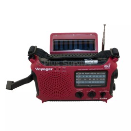 Kaito Red Kaito KA500 Voyager Solar Crank Battery Survival Radio AM FM Shortwave