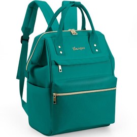 Laptop Backpack, 15.6 Inch Work Backpack For Teachers Nurse Bag, Computer College Backpack Wallet, Waterproof Anti-Theft Travel Backpack with USB Charging Port for Unisex - Color: Dark green