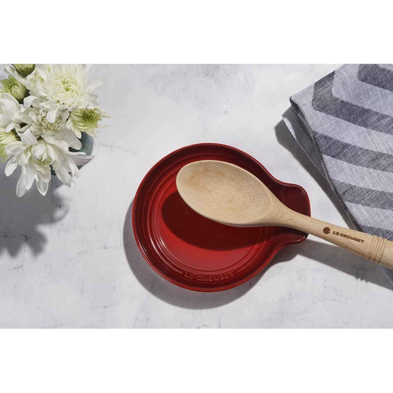Le Creuset Signature Stoneware Spoon Rest, 6 Inches, Cerise