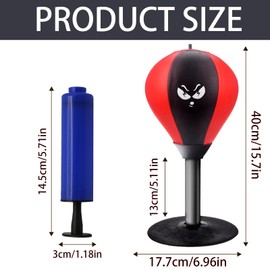 Desktop Punching Bag for Fun Stress Relief, Desk Boxing Bag Adults with Suction Cup, Punchbag Gift for Adult Men Women Friends Birthday