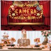 LOONELO Lights Camera Action Backdrop with 70.8"X43.3", Movie Party Night