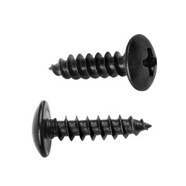 Xiedeai Round Head Self Tapping Wood Screws - Carbon Steel Screws Hardware Nails Wood Screws Black M4 M5