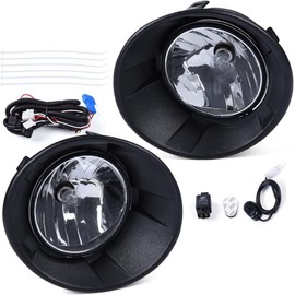 DOTCOM Front Fog Light Assembly Compatible With Chevy Camaro 2010-2013 Not Compatible on ZL1 Models or RS (RALLY SPORT) Models,Left & Right Fog Lamp Clear Lens with harness