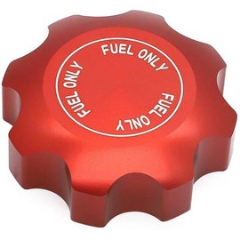 AUTOVIC For Polaris Ranger RZR Gas Cap, CNC Aluminum Fuel Tank Cap For Polaris Ranger RZR 570 800 900 1000-Replace 5439075 5433687 2520957(Red)