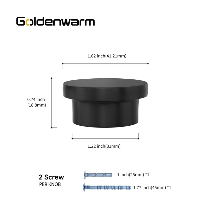 goldenwarm Pack of 10 Cupboard Knobs, Vintage Drawer Knobs, Knob