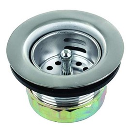 JR Products 95325 Strainer with Push-In Basket, Chrome, 1-1/2"
