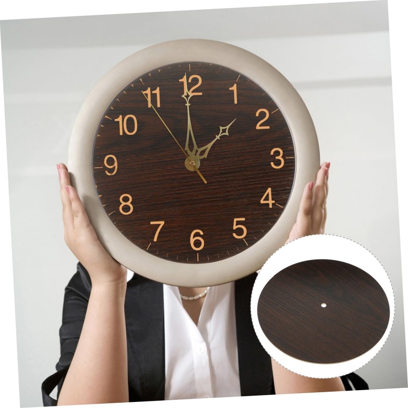 BIUDECO Wooden Clock Dial Replacement Round DIY Clock Part Sturdy