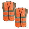 ZERONOWA Reflective Vest, Safety Vest, Fluorescent, High Visibility Vest, Traffic