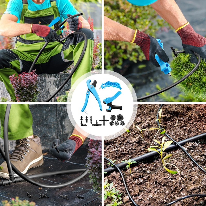 Feekoon Drip Irrigation Punch Hole Tubing Cutter Tools with Barbed