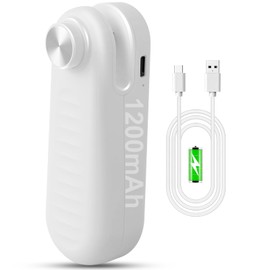 2 in 1 Mini Bag Sealer, Bag Sealer Heat Seal with Cutter, USB C Rechargeable Chip Bag Sealer Heat Seal, Portable Bag Resealer for Plastic Bags Snacks & Food Storage,Ivory White