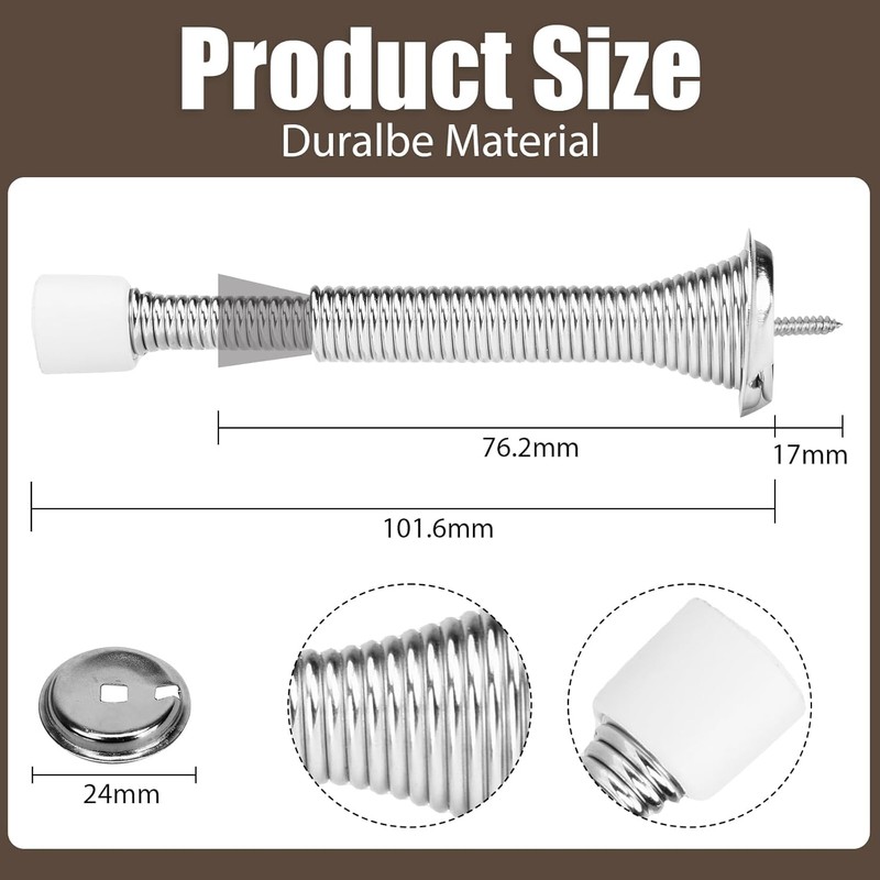 Extendable Door Stopper - Adjustable Spring Stopper for Home, Office,