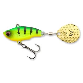 Savage Gear Fat Tail Spin Fishing Bait, 4/5 oz, Firetiger, Realistic Contours, Colors and Movement, Designed for Long Casting, Extremely Versatile