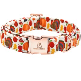 Lionheart glory Turkey Dog Collar Thanksgiving Girl or Boy Dogs Collar Pet Gift Holiday Dog Collar for Small Dog