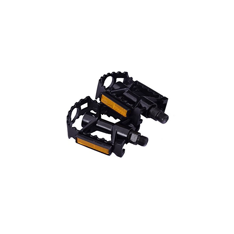 Ammaco ANODISED BLACK 9/16" MTB PEDALS ONE PIECE LIGHTWEIGHT ANODIZED