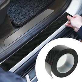 Flaconi 2 x 4 inch car door sill protection, carbon foil car, door sill strips, paint protection film, car, car door sill plates, carbon fibre sticker, universal paint protection film for car,