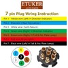 ETUKER 7-Pin Trailer Male Plug - Waterproof 12N Electrical Connector