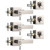 KNOBWELL 3 Pack Keyed Alike Nickel Front Door Handle and
