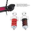 2PCS 112mm Rear Shock Absorber Aluminum Alloy Red Black for