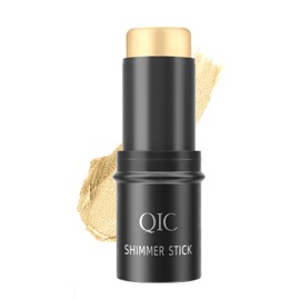 Highlighter Stick, Cream Glow Contour Stick for Face & Body, Diamond Glitter Stick, Multi-Use Shimmer Highlighter Makeup for All Skin Types, Waterproof, Stereoscopic, Ideal for Daily, Party (Gold)