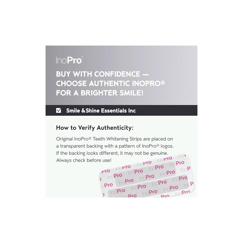 InoPro Natural Teeth Whitening Strips - Gentle Whitening for Sensitive