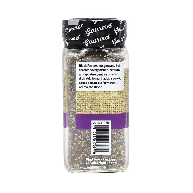 Spice Hunter Black Pepper, Coarse Ground, Organic, 1.7 Ounce (Pack