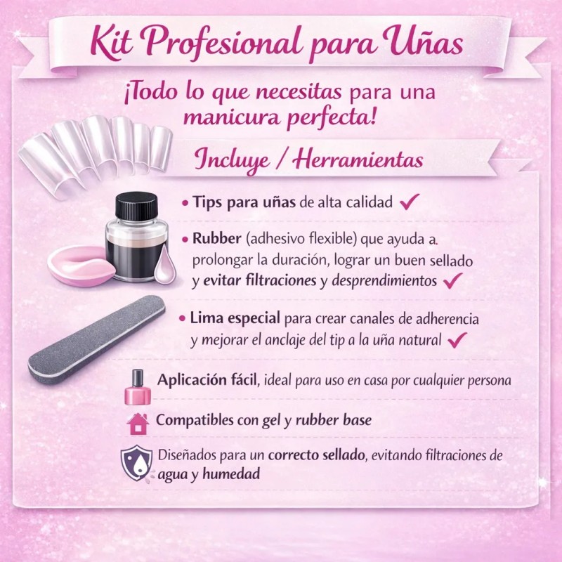 Miss Cherry Kit De Uñas 240pz Tips Soft Gel Con