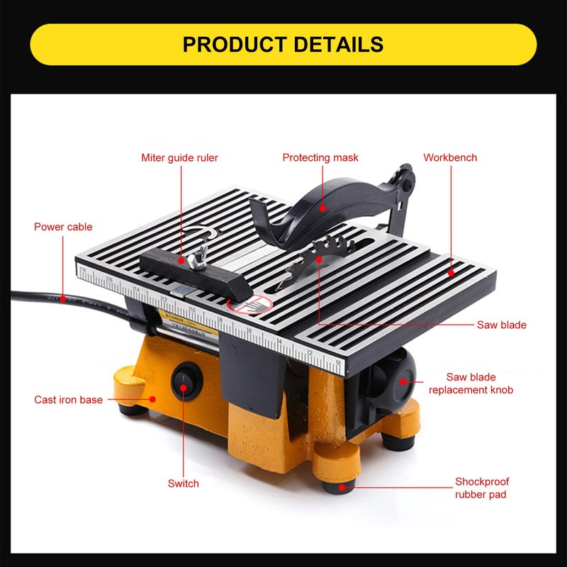 Xuthusman 4" Mini Table Saw Cutting Tool Architectural Modeling Tool