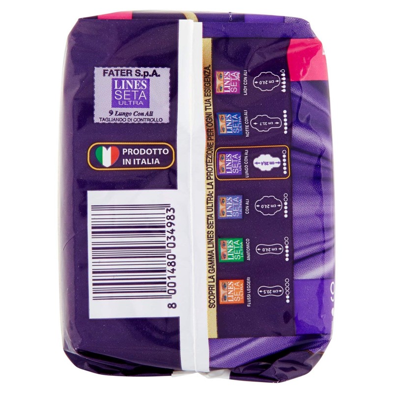 Lines ASSORBENTI SETA ULTRA LUNGO ALI 9 PZ This item