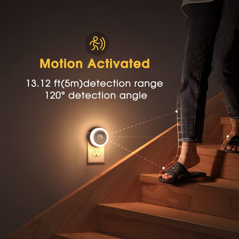 Briignite Motion Sensor Night Light, [4 Pack], Night Lights Plug