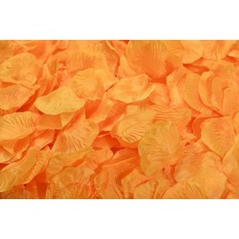 La Tartelette Silk Rose Petals Wedding Flower Decoration (100 Pcs, Orange)