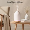 URPOWER 120ML Ceramic Essential Oil Diffuser, Ultrasonic Aromatherapy Diffuser with