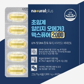 Jinshop Supercritical RTG Omega 3 EPA DHA Antioxidant Vitamin Vitamin D Omega 3 60 Capsules / 진샵 초임계 RTG 오메가3 EPA DHA 항산화 비타민 비타민D 오메가쓰리 60캡슐