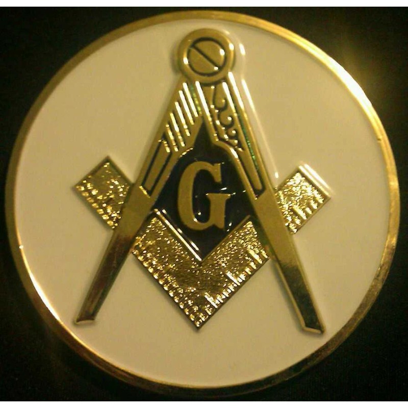 Freemason Masonic car emblem with white background