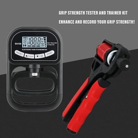 Captain Grip - Juego de probador de fuerza y entrenador, dinamómetro de mano electrónico (400 lbs/180 kg) y agarre de resistencia ajustable, agarre de