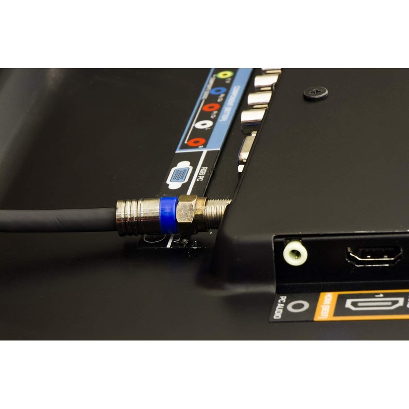 GE RG6 Coaxial Cable, 50 ft. F-Type Connectors, Quad Shielded