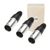 3x DMX Male XLR 5 Pin Solder Connector Cable for