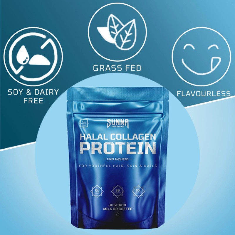SUNNA SUPPLEMENTS - Halal Bovine Collagen Protein Powder for Hair