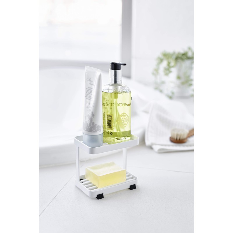 TOWER SOAP TRAY 2 TIERS WH