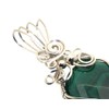 Malachite Gemstone Sterling Silver Wire Wrapped Pendant 01