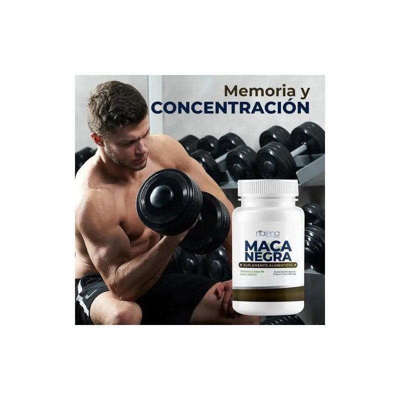 Maca Negra 500mg - 100 Cápsulas Por Frasco Sin Sabor