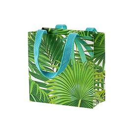 Caspari Palm Fronds Small Square Gift Bag - 1 Each