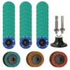 38 PCS 2 inch Sanding Discs, Green Zirconia Roll Lock
