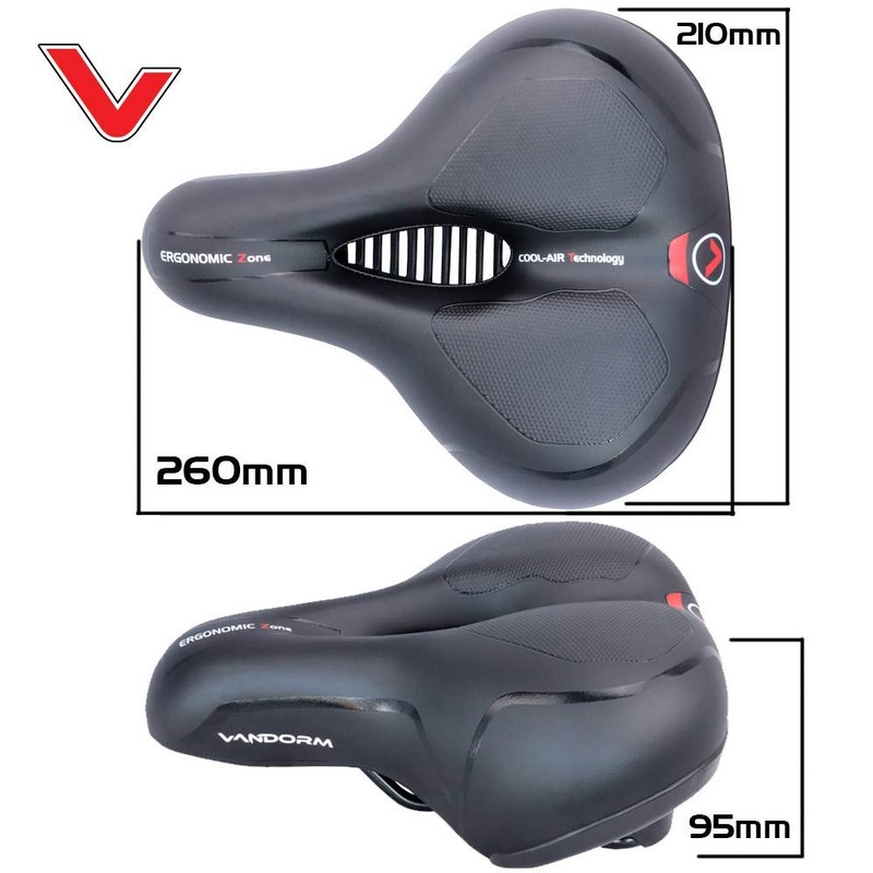 Vandorm COMFORT High Elastic Foam Comfortable MTB Hybrid Trekking Saddle