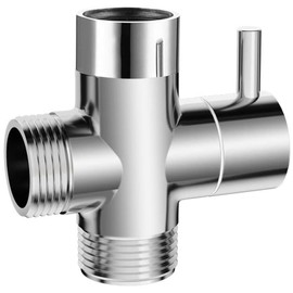 G1/2" Shower Diverter Valve - 3-Way Shower Splitter with Rubber Seal, Chrome-Plated Replacement Valve for Shower Systems - Durable & Easy to Install (Plastic)