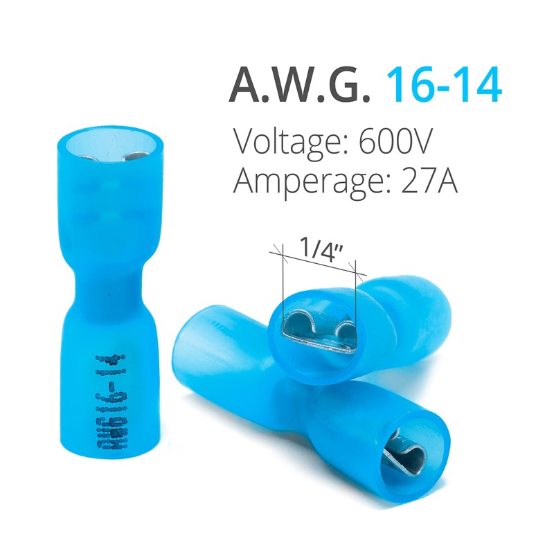 Wirefy 150 PCS Wire Connectors - Female Spade Terminals -