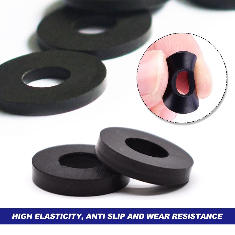 100pcs Rubber Tap Washers for Plumbing, 4 Sizes O Rings
